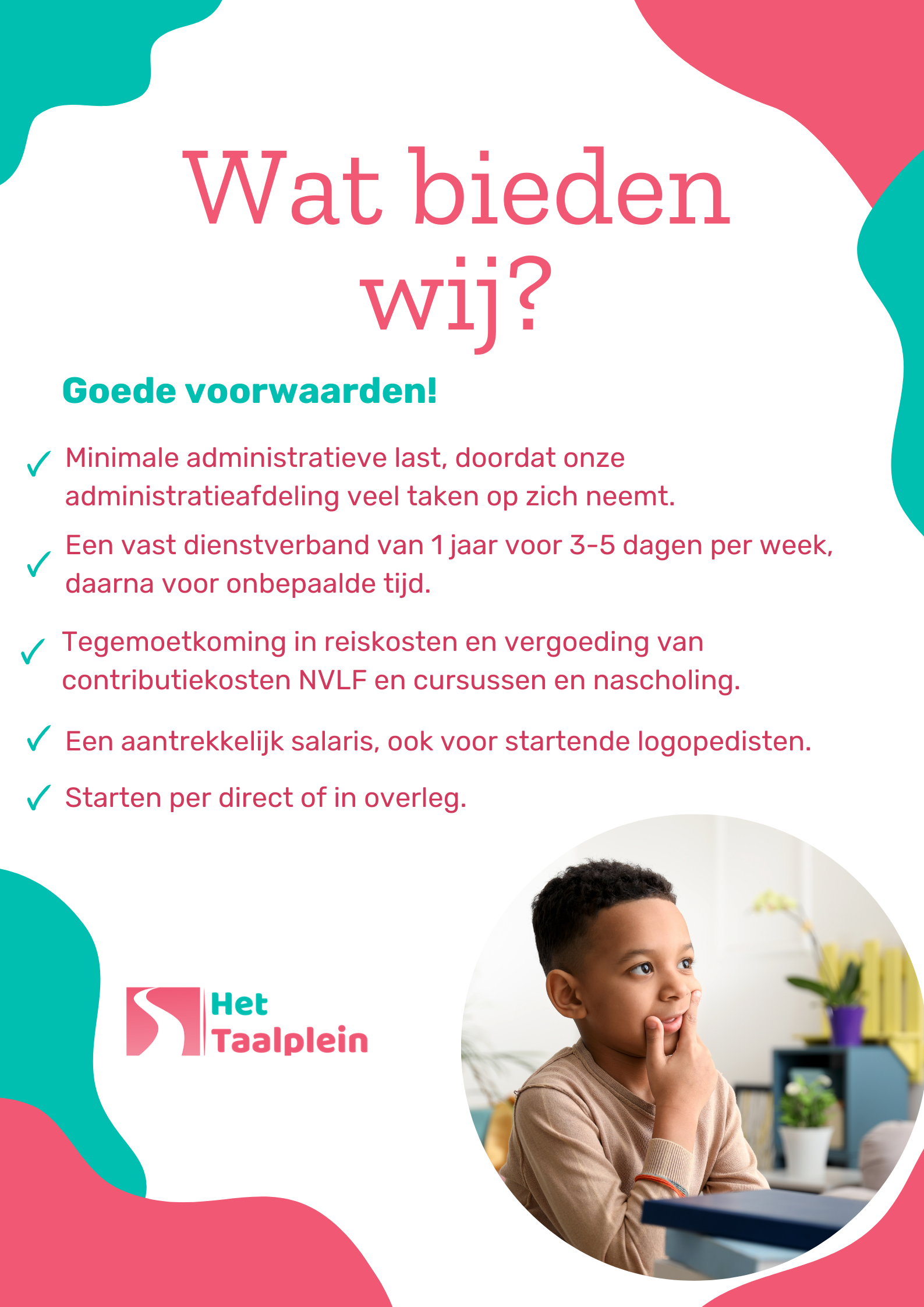 vacature logopedist bij Het Taalplein